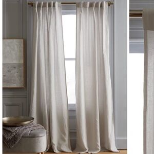 NWT QUINCE Set Of 2 48x96 European Linen Curtains Cloud 4007